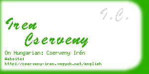 iren cserveny business card